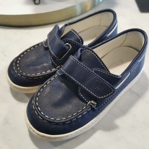 Tod's Junior navy blue leather loafers , toddler 9